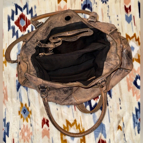 Bed Stu Rockababy Cafe Latte TD Leather Satchel Bag - Picture 6 of 9